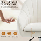 Vanity Chair with Wheels, Adjustable Swivel Desk Chair, Velvet Home Office Makeup Chair